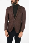 Corneliani Virgin Wool Silk And Cashmere Single Breasted Reward Blazer