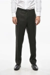 Corneliani Virgin Wool Solid Color Acedemy Pants In Black