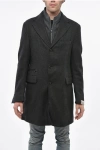 Corneliani Virgin Wool Sportswear Coat With Removable Chest Piece In Black