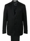 Corneliani Single-breasted Virgin Wool Suit In Black