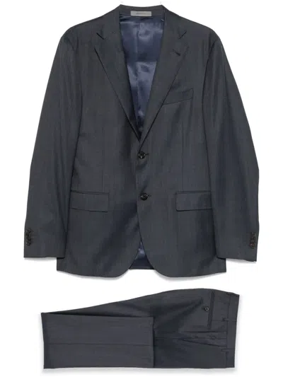 Corneliani Virgin Wool Suit In Blue