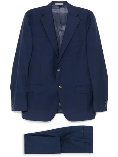 Corneliani Virgin Wool Suit In Blue