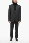 Corneliani Virgin Wool Suit With Micro Check Motif