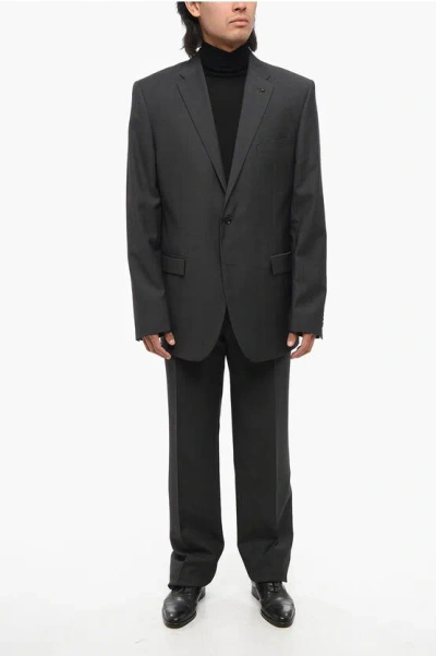 Corneliani Virgin Wool Suit With Micro Poins Motif