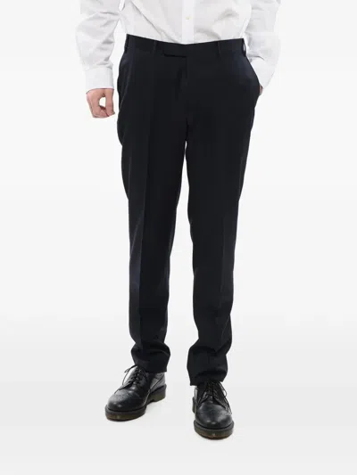 Corneliani Virgin Wool Trousers In Blue