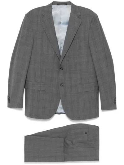 Corneliani Virgin Wool Trousers In Grey