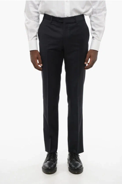 Corneliani Virgin Wool Trousers Leader With Jetted Pockets In Black