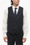 Corneliani Virgin Wool Vest With Geometric Motif