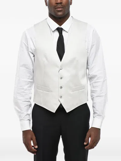 Corneliani V-neck Button-up Waistcoat In Nude