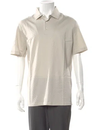 Pre-owned Corneliani V-neck Short Sleeve Polo Shirt In Neutral