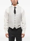 Corneliani Light Grey Solid Waistcoat In Transparent