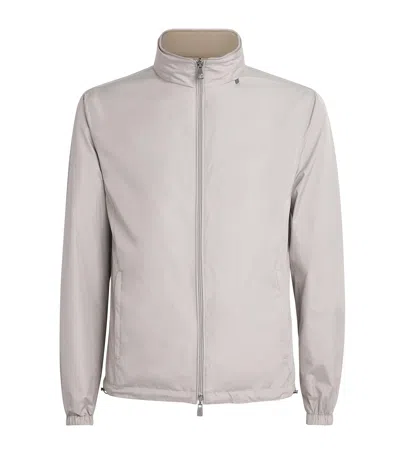 Corneliani Water-resistant Bomber Jacket In Gray