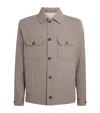 Corneliani Water-repellent Techwool Overshirt In Neutral
