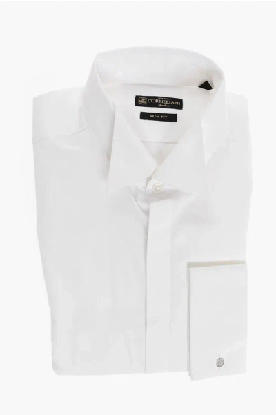 Corneliani Wing-tip Cotton Shirt With Hidden Buttoning Grösse 41