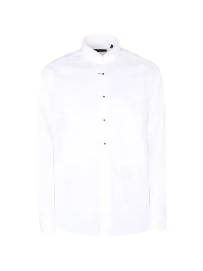 Corneliani Wing-tip Bib-front Shirt In White