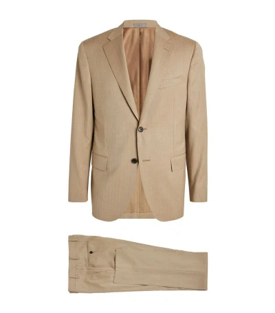 Corneliani Wool 2-piece Suit In Beige