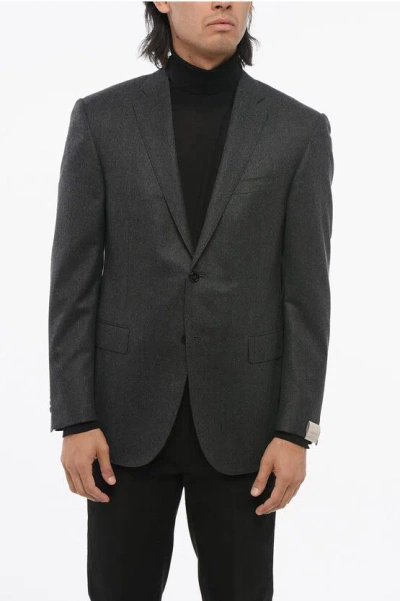 Corneliani Wool Academy Single Breasted Blazer With Flap Pocketd