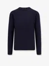 Corneliani Crew Neck Virgin Wool Sweater In Blue