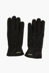 Corneliani Wool And Leather Gloves
