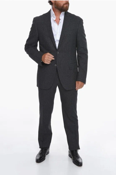 Corneliani Wool And Silk Academy Soft Suit With Flap Pockets