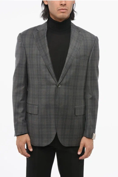 Corneliani Wool Blend Single Blazer Breasted With Flap Pockets