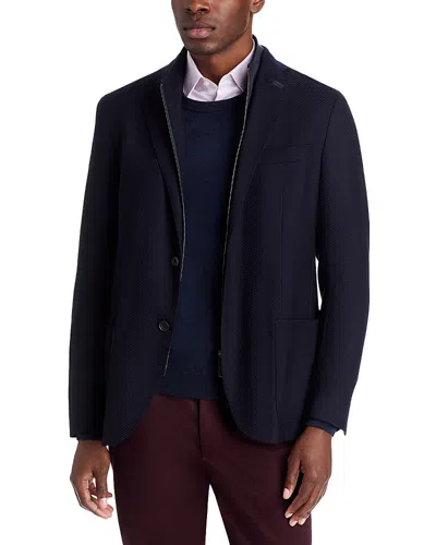 Corneliani Wool Blend Twill Id Jacket & Removable Bib In Black