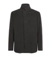 Corneliani Blue Stretch Technical Wool Jacket In Black