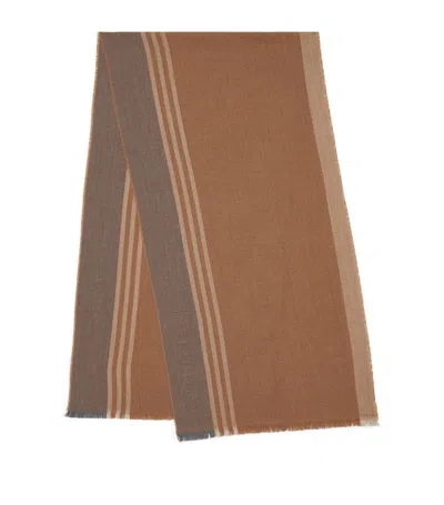 Corneliani Wool-cashmere Scarf In Beige