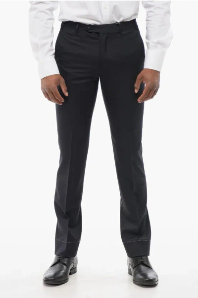 Corneliani Wool Chino Pants In Black