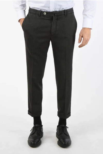 Corneliani Wool Chinos In Black