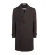 Corneliani Wool Overcoat In Brown