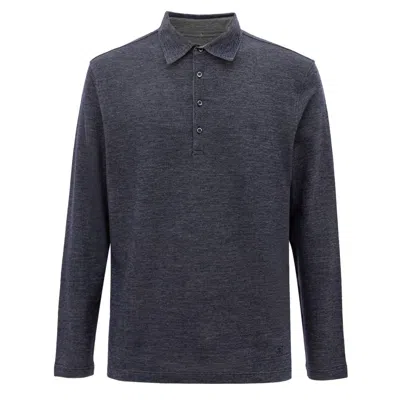 Corneliani Wool Polo Men's Shirt In Blue