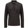 Corneliani Gray Wool Polo Shirt In Grey