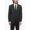 Corneliani Wool Side Vents Notch Lapel 2-button Blazer In Black