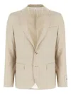 Corneliani Wool Single-breasted Blazer In Neutral