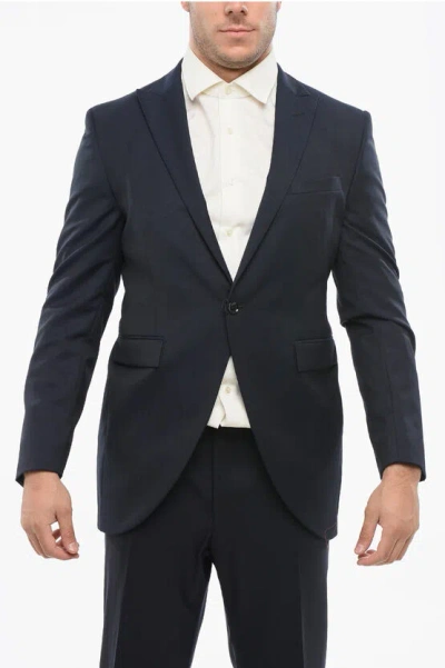 Corneliani Wool Single Breasted Blazer With Flap Pockets