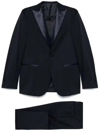 CORNELIANI WOOL SUIT IN NIGHT BLUE