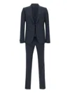 Corneliani Wool Three-piece Formal Suit In Blue