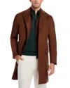 Corneliani Wool Topcoat With Zip Out Microsuede Bib - Exclusive In Vicuna