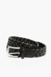 Corneliani Woven Leather Belt 30mm Grösse 90