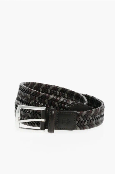 Corneliani Woven Leather Belt 30mm Grösse 90