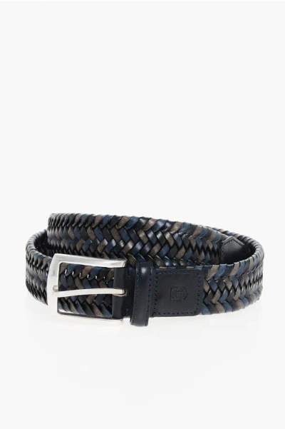 Corneliani Woven Leather Belt 30mm Grösse 90