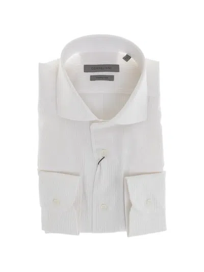Corneliani Wrinkle-free French-collar Shirt In White
