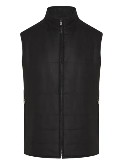 Corneliani Zip Gilet In Black