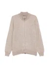 Corneliani Beige Technical Fabric And Cashmere Jacket In Neutral
