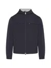 Corneliani Zip-pocket Hooded Jacket In Blue