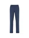 Corneliani Zip-pocket Trousers In Blue