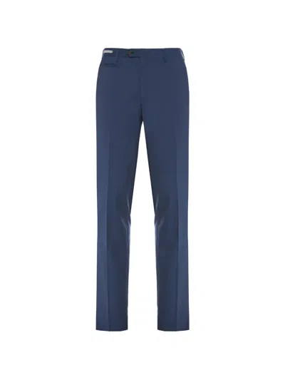 Corneliani Zip-pocket Trousers In Blue