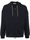 Corneliani Zip-up Cotton Hoodie In Blue
