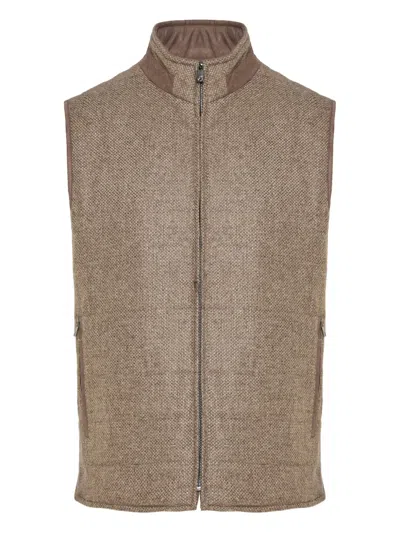 Corneliani Weste Mit Reissverschluss In Brown